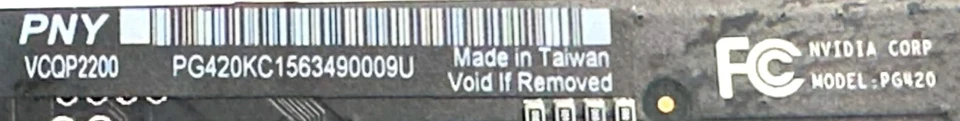 PNY NVIDIA Quadro P2200 5GB GDDR5X PCIe x16 Graphic Card P/N: VCQP2200 Tested - Image 4 of 4