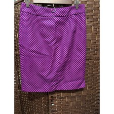 Banana Republic Womens Skirt Size 6 Purple Black Geometric Career Business