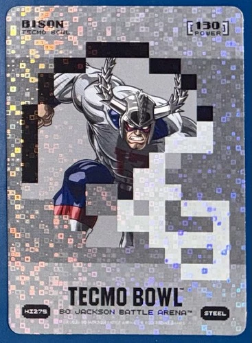 2025 Battle Arena Tecmo Bowl Bison Josh Allen Helmet Icon Battlefoil Steel HI275