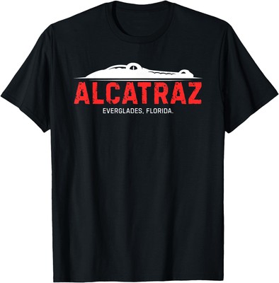 Alligator Alcatraz Pun Everglades Florida Prison Gator Logo T-Shirt