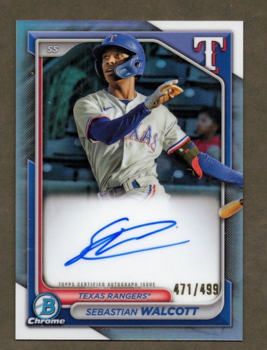 2024 Bowman Chrome-Sebastian Walcott Auto /499-#CPA-SW Refractor