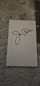 JIM PRICE SIGNED 3X5 INDEX CARD LAKERS BUCKS NUGGETS PISTONS BRAVES LOUISVILLE 