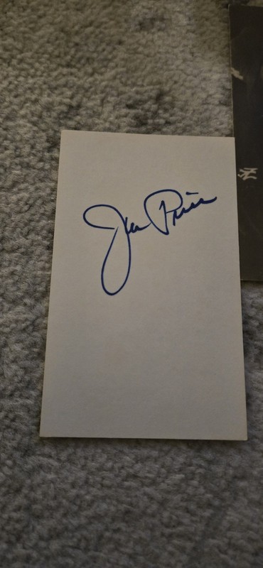 JIM PRICE SIGNED 3X5 INDEX CARD LAKERS BUCKS NUGGETS PISTONS BRAVES LOUISVILLE 