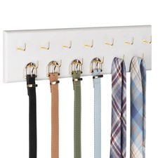 Belt Hanger Wall Mount Belt Organizer for Closet Holds Over 28 Belts Wooden W