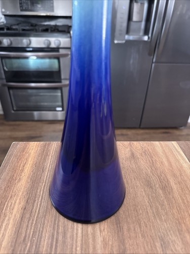 Vintage Royal Haeger Turquoise Blue Ombre Drip Glaze Bud Vase R1800 MCM EUC 12” - Picture 4 of 8