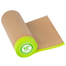 Tangibay Pre-Taped Masking Paper for Painting - 12 inch x 50 feet Tape and Dr...