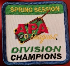       APA SPRING DIVISION CHAMPIONS   PATCH PATCHES AMERICAN POOLPLAYERS