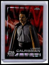 2024 Topps Chrome Star Wars 106 Lando Calrissian Red Blaster Raywave Refractor