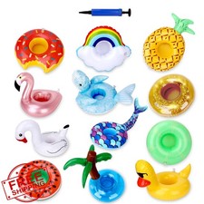 GRNVDWN 12 Pack Inflatable Drink Holder Floats Pool Fun