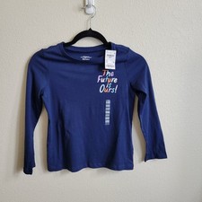 OSH KOSH B'GOSH Kids Girls Size 10 Blue Long Sleeved T Shirt NWT Future is Ours