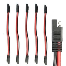 5 Pack 10 Gauge 2 Pin Quick Disconnect Polarized Wire Harness SAE Connector B...