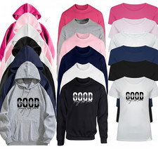 Women Good Things Cotton T-Shirt Hoodie Sweatshirt Pullover Top Sizes S-XXL