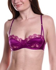 Kiki De Montparnasse Lace Inset Silk-Blend Balconette Bra Women's