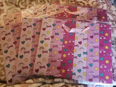 Rainbow Heart Star Bags x7