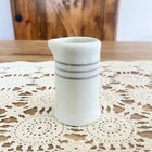 Vintage ABC Resturant Ware Individual Creamer 3oz. No Handle Gray Stripes 3.5”