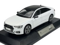 Alloy Car Audi A6 L C8 Weiss 1:18 1/18 Die Cast Metal Model New In Box Light
