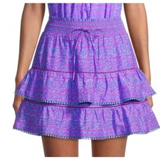 Vineyard Vines Tiered Skirt Women Small Blue Purple NWT Anegada 2R001138-8433