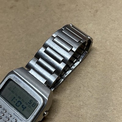 SEIKO C153-5007 STAINLESS STEEL LCD DIGITAL CALCULATOR WATCH For