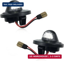 Ohleats 2 Pcs Full Led License Plate Light Tag Lamp Assembly 6500k White Car Pl