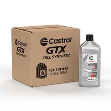Castrol GTX Full Synthetic 0W-20 Motor Oil, 1 1 Quart, Pack of 6, Amber 41.73 per gallon