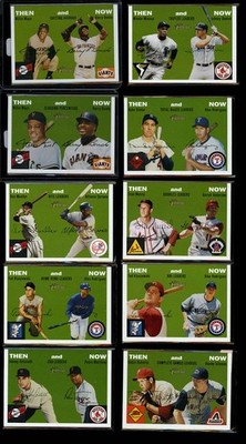 2003 Topps Heritage Then and Now Inserts Complete Set TN 1-10