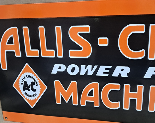 Allis-Chalmers Machinery Porcelain Enamel Sign 36 x 15 Inches 1 Sided - Picture 8 of 9