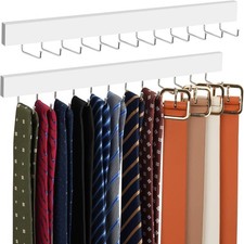 Wodden Tie Hanr Wall Mounted, Space Saving Belt Organizer for