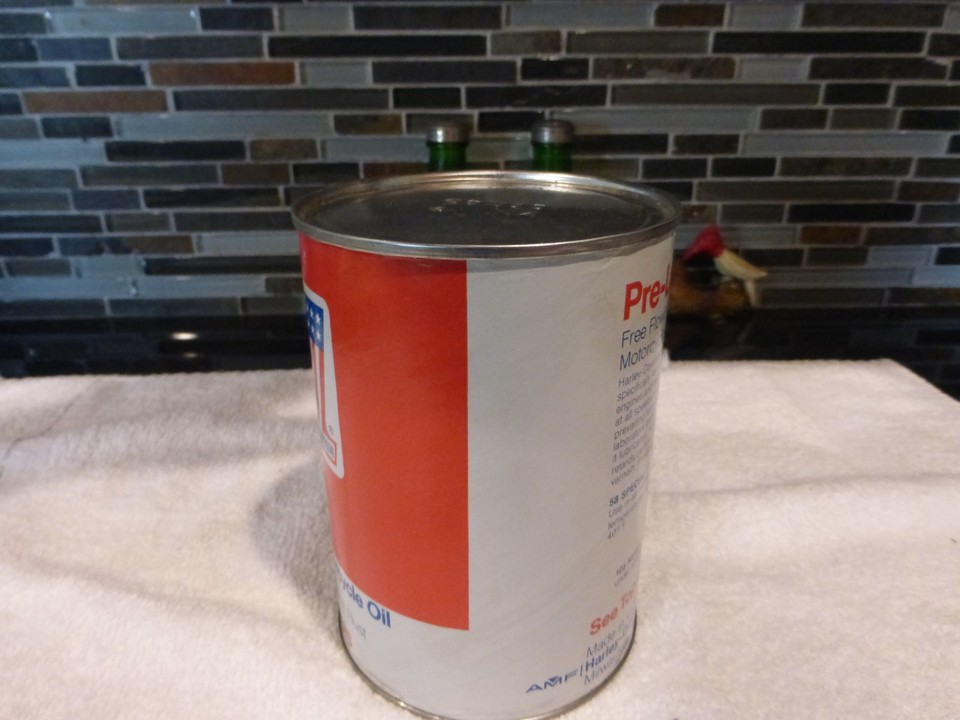 Vpx Pro Vintage Harley Davidson AMF Motorcycle Oil Cardboard Can (Full) | eBay ...