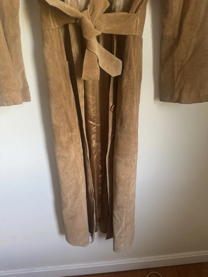 Винтажный 90-х/y2k Arden B замши меха Penny Lane макси пальто - Изображение 3 из 4