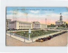 Postcard War Memorial Building & State Capitol Nashville Tennessee USA