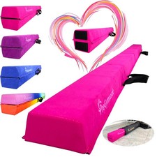6FT/8FT/9.5FT Folding Balance Beam for Ages 3-12, Foldable Gymnastics Floor B...