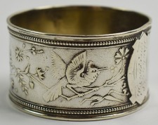 Wendt Aesthetic Mvmt Silver Bird Napkin Ring NO RSV 29g Not Scrap Sterling HL11
