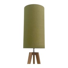Extra Tall Lampshade Olive Green Textured 100% Linen Cylindrical Cylinder Drum