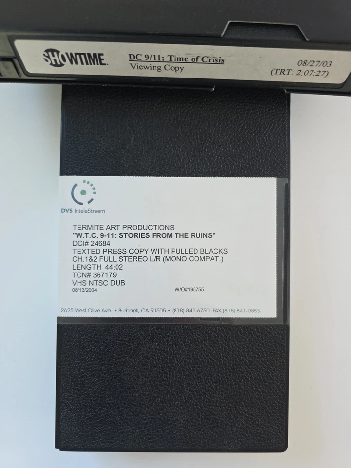 Lot of 2 Production VHS WTC 9/11 Stories from the Ruins & DC 9/11 Time of Crisis - Image 3 of 4