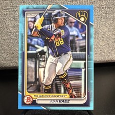 Topps Juan Baez Brewers 2024 Bowman Draft Rookie Sky Blue #BD-150 /499