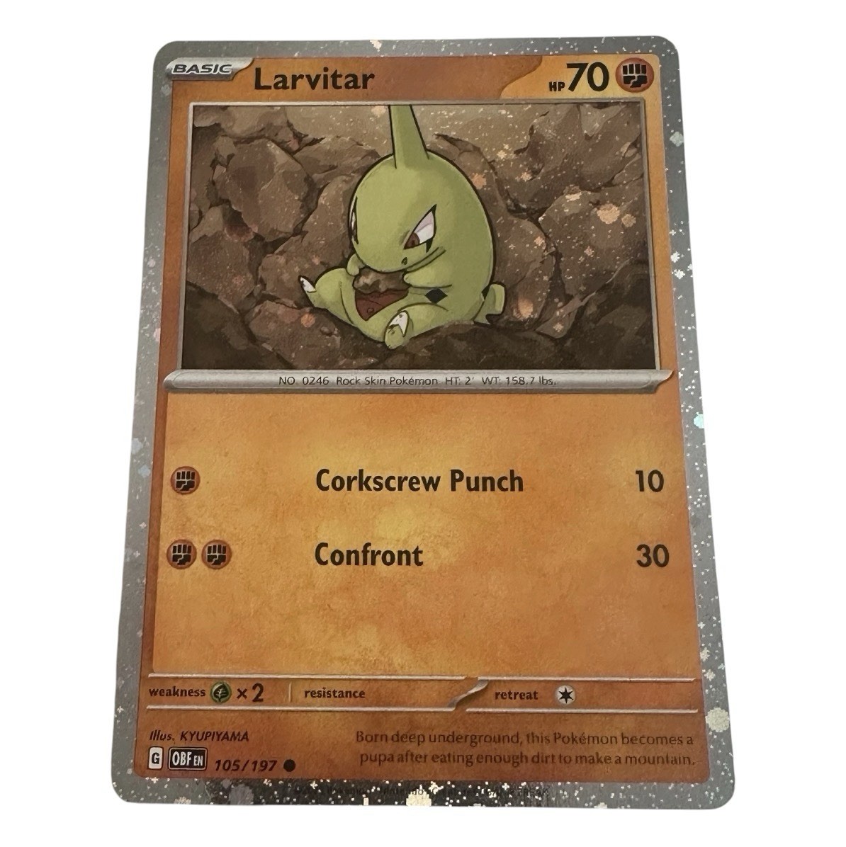 Larvitar Cosmos Holo Common SV03 Obsidian Flames OBF 105/197 NM Buy 3 Get 2 Free