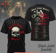 New Hot Black Label Society Band On Tour 2026 Polyester S to 5XL 3D Shirt AA957