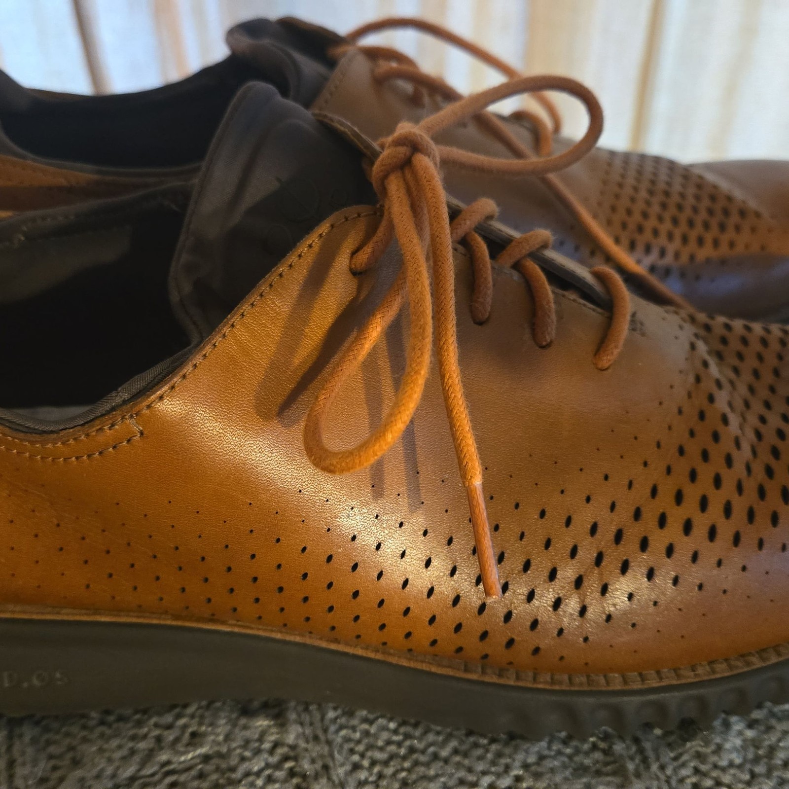 SAOLA COLE HAAN Scarpe a coda di rondine 2 Zerogrand LSR da uomo taglia 13 colore cognac