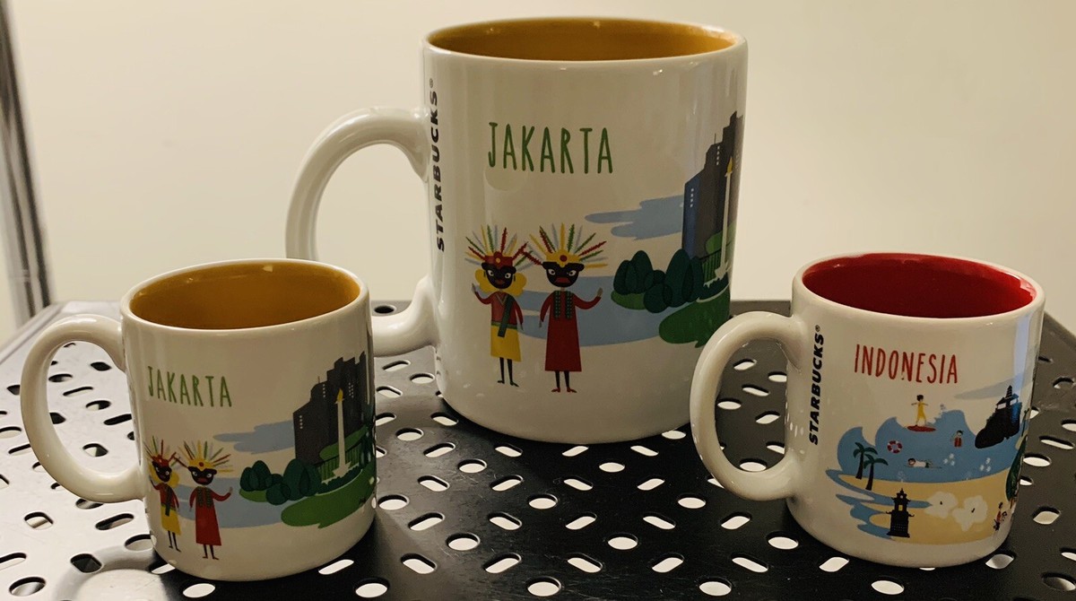 Starbucks mug 3oz 3点セット New Starbucks Coffee 3 Mug Set Jakarta 16oz & Indonesia 3oz