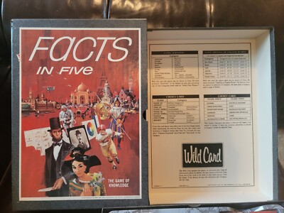 1971 Facts in Five 3M BoardGame of Knowledge Vintage game Very Rare Never Played