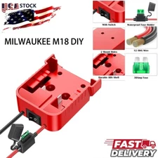 DIY Power Wheels Adapter Connect Fuse Fit For Milwaukee M18 18V Battery Dock USA