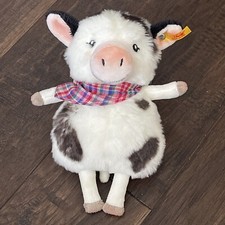 Steiff Mini Cowaloo Happy Farm 8" Cow Plush Stuffed Animal Toy HTF