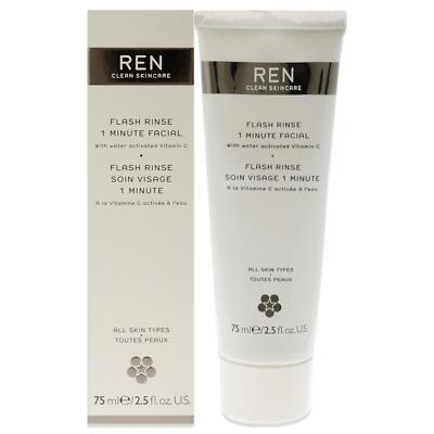 2 Pack Flash Rinse 1 Minute Facial by REN for Unisex - 2.5 oz Rinse