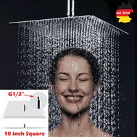 Edelstahl Armatur 25Cm Duschkopf Kopfbrause Regendusche Rainshower Brausekopf