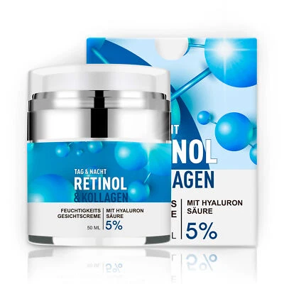 Retinol Cream Anti-Wrinkle Anti-Aging with Hyaluronic Acid Collagen Aloe Vera