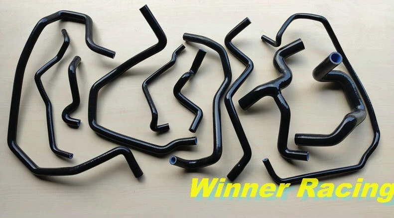 11 PIEZAS MANGUERAS DE SILICONA radiador y calentador aptas para Ford FOCUS ST170 2,0 L 2002-2004 negras Foto 2 de 4