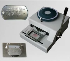 52D Manual Steel Dog Tag Embosser ID Card Military Embossing Stamping Machine