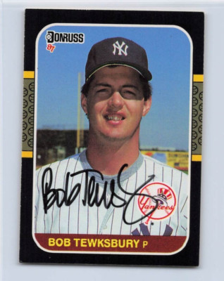 1987 Donruss #422 Bob Tewksbury Yankees Signed Auto & Bonus cards added always