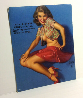 1940s Pinup Girl Sexy EARL MORAN Calendar Art Print Iron & Steel