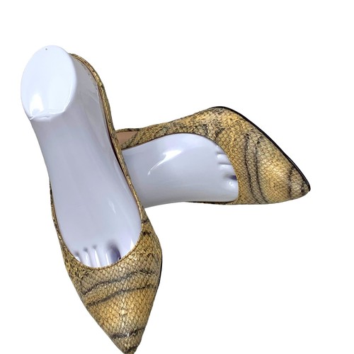 Stuart Weitzman Reptile Embossed Leather Slingback Kitten Heels Womens Size 7.5 - Picture 14 of 14
